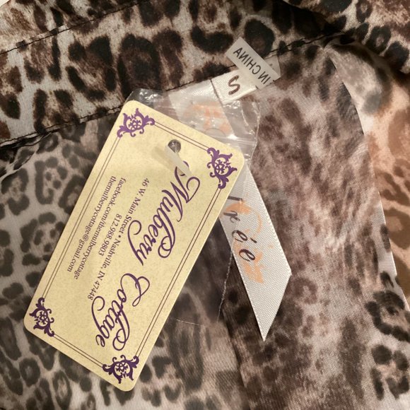 Andree Women's Sheer Cheetah Tunic Top - Picture 6 of 6